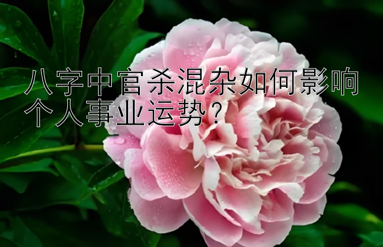 八字中官杀混杂如何影响个人事业运势？