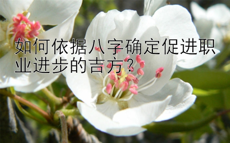 如何依据八字确定促进职业进步的吉方？