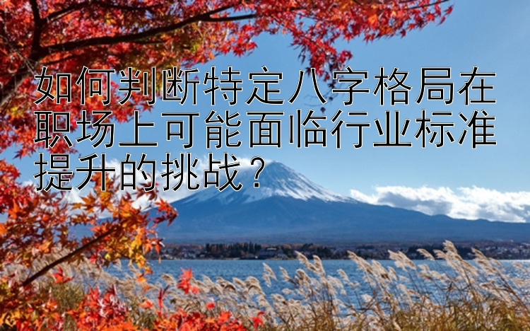 如何判断特定八字格局在职场上可能面临行业标准提升的挑战？