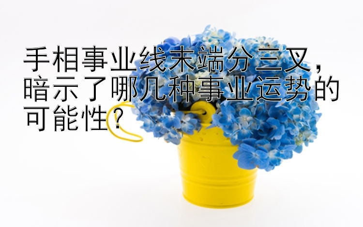 手相事业线末端分三叉，暗示了哪几种事业运势的可能性？